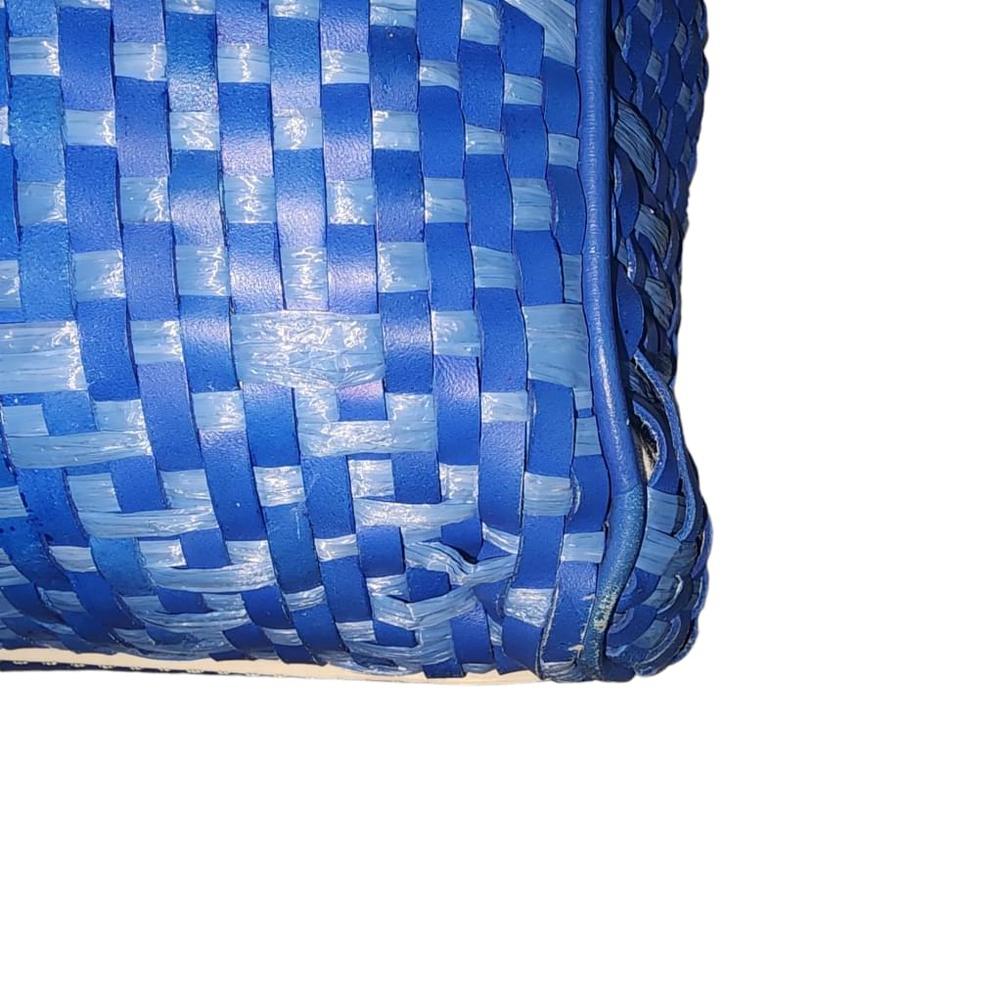 Blue Spring & Summer Woven & Leather Cynthia Rowley Large Blue Women's Purse - Picture 2 of 8
